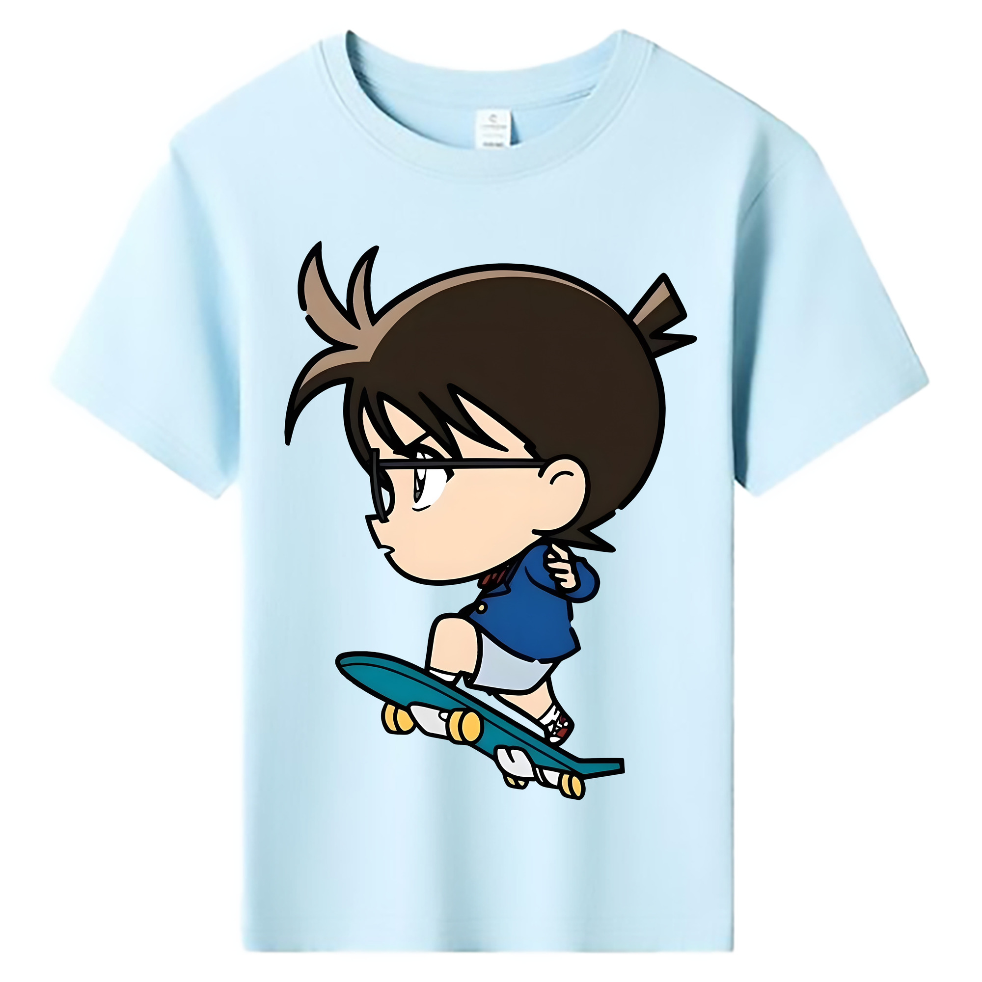 （画像用） 名探偵コナン 江戸川 コナン Detective Conan Conan Edogawa 綿100％キッズTシャツ（フロントプリント）